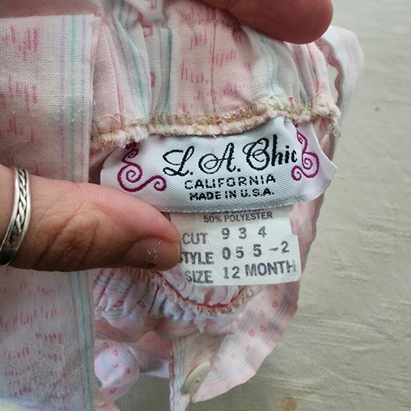 Vintage Wallpaper Floral Suspender Pants 12 months - Picture 3 of 10